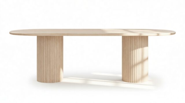 The Kronos – Travertine, 98in Dining Table