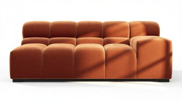 The Tufty – Spice Velvet, Extra Large Armrest (Right)