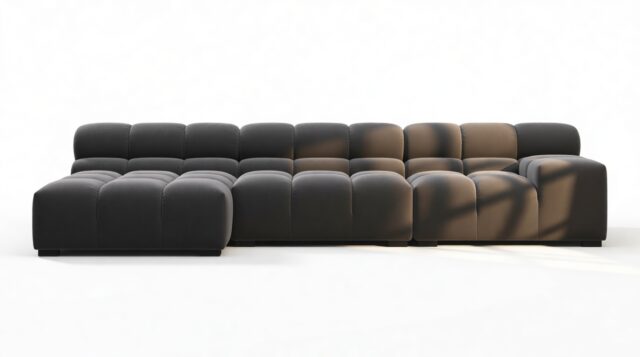 The Tufty – Ink Brushed Weave, Small Chaise (Left) – Sectional