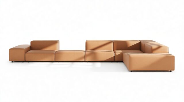 The Extrasoft – Tan Vegan Leather, Large Corner (Right)