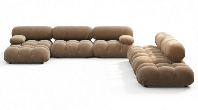 The Bellini – Cappuccino Brown Chenille, Sectional (Large Right Corner)