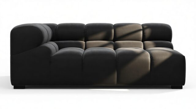 The Tufty – Black Velvet, Extra Large Corner (Left)