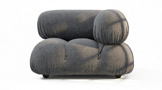 The Bellini – Gray Boucle, Right Corner