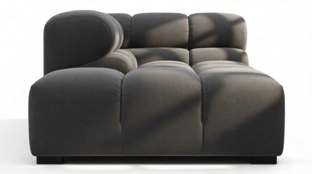 The Tufty – Ink Brushed Weave, Corner Half (Left)