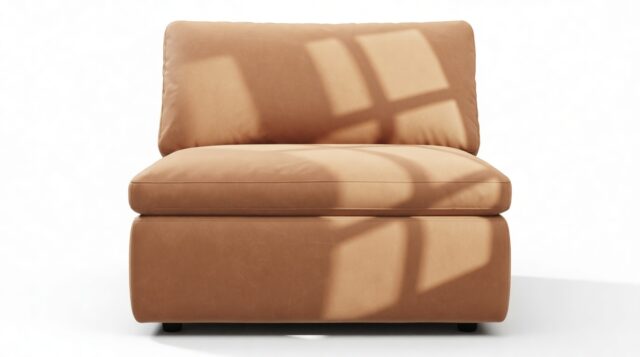 The Ciel – Tan Vegan Leather, Armless Module