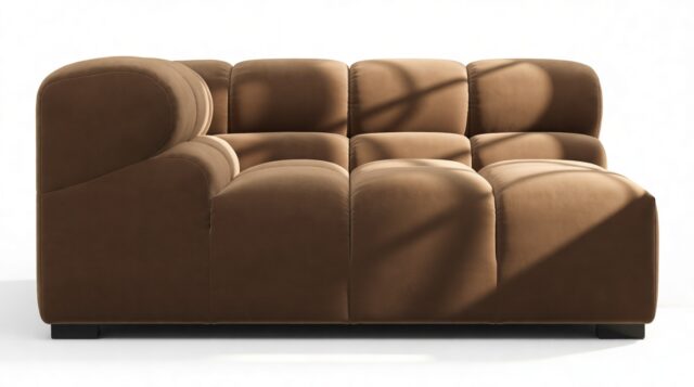 The Tufty – Mocha Velvet, Large Corner (Left)