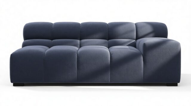 The Tufty – Royal Blue Wool, Extra Large Armrest (Right)