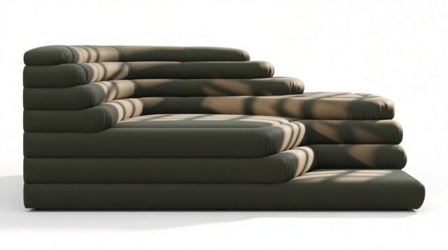 The Terrazza – Army Green Vegan Leather, Left Arm