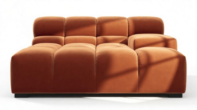 The Tufty – Spice Velvet, Deep Large Armrest (Right)