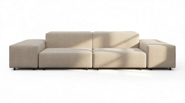 The Extrasoft – Biscotti Brushed Weave, Two Seater Sofa
