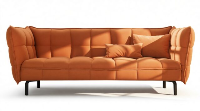 The Husk – Burnt Orange Wool, Sofa