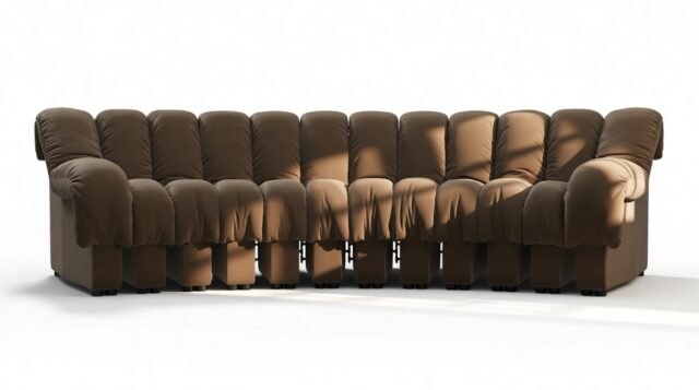 The DS 600 – Distressed Brown Vegan Leather, Three Seater Sofa