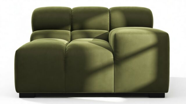 The Tufty – Thyme Luxe Velvet, Armrest (Right)