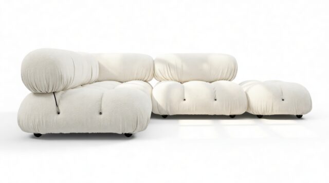 The Bellini – White Boucle, Sectional (Small Left Corner)
