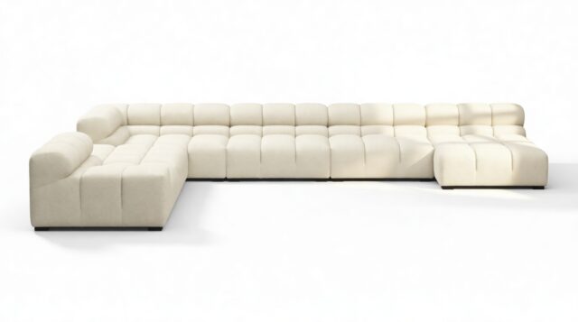 The Tufty – Eggshell Boucle, Extra Large Corner (Left) – Sectional