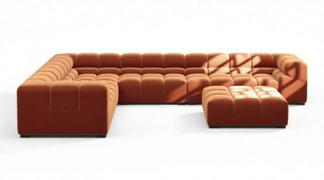 The Tufty – Spice Velvet, Large Corner (Left) – Sectional
