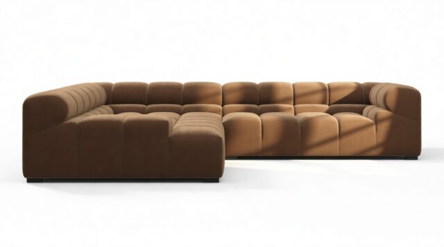 The Tufty – Mocha Velvet, Corner (Left) – Sectional