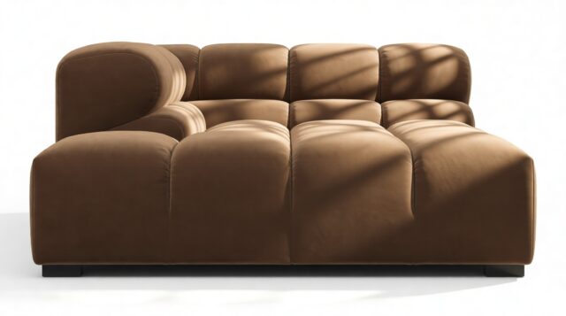 The Tufty – Mocha Velvet, Deep Corner Half (Left)