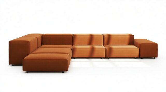 The Extrasoft – Burnt Orange Velvet, Corner (Left)