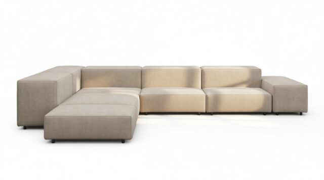 The Extrasoft – Biscotti Brushed Weave, Corner (Left)