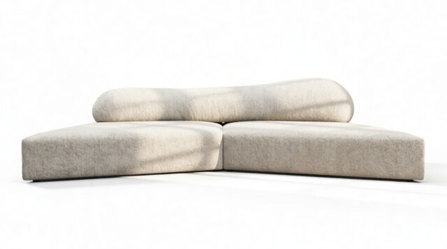 The On the Rocks – Dove Textured Chenille, Small Sectional