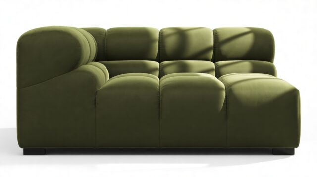 The Tufty – Thyme Luxe Velvet, Large Corner (Left)