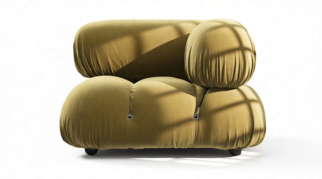 The Bellini – Olive Gold Velvet, Right Corner