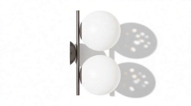 The IC – Pewter, Double Wall And Ceiling Light