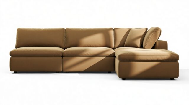 The Ciel – Old Gold Velvet, Sectional (Right Chaise)