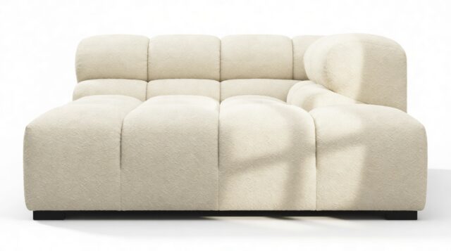 The Tufty – Eggshell Boucle, Deep Corner Half (Right)