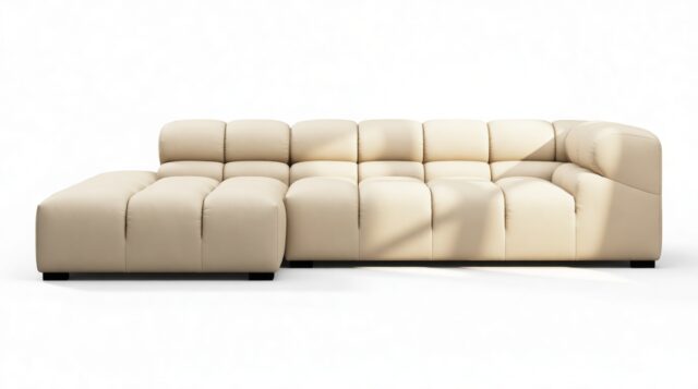 The Tufty Outdoor – Latte Performance Weave (Outdoor), Small L (Left)