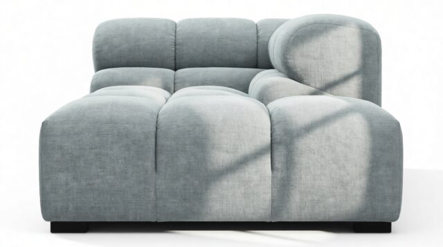 The Tufty – Cerulean Chenille, Corner Half (Right)