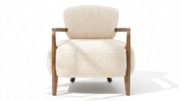The Palapa – Natural Luxe Sheepskin, Lounge Chair