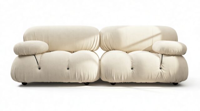 The Bellini Outdoor – Cream Chunky Performance Weave (Outdoor), Two Seater Sofa