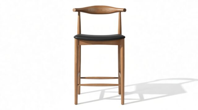 The Elbow – Walnut, Counter Stool
