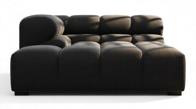 The Tufty – Black Velvet, Deep Corner Half (Left)