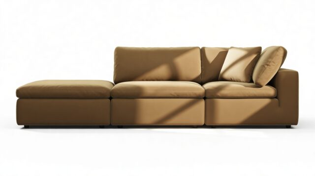 The Ciel – Old Gold Velvet, Open End Sofa (Left)