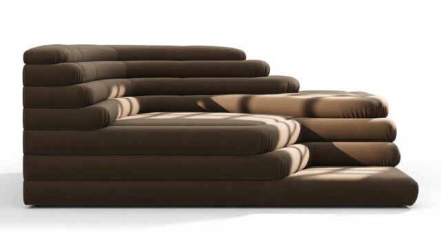 The Terrazza – Distressed Brown Vegan Leather, Left Arm