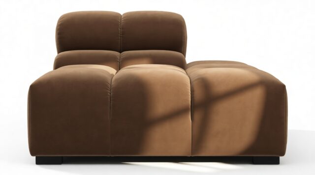 The Tufty – Mocha Velvet, End Armless (Right)