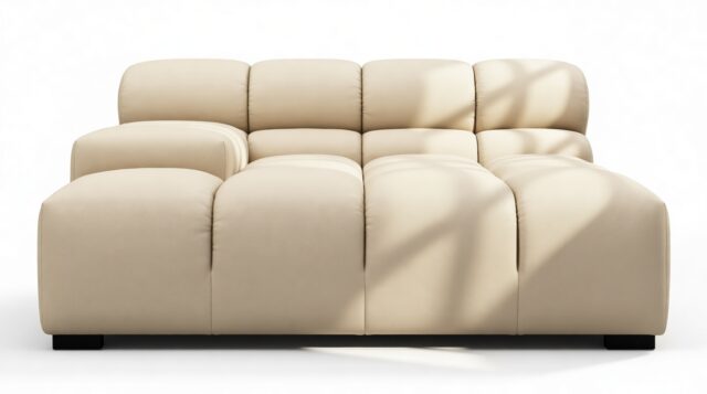 The Tufty Outdoor – Latte Performance Weave (Outdoor), Deep Large Armrest (Left)