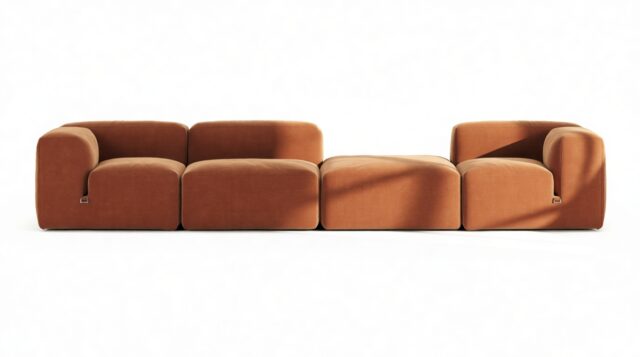 The Le Mura – Rust Chenille, Four Seater (Right)