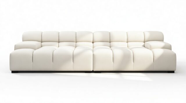 The Tufty Outdoor – Soft White Performance Weave (Outdoor), Extra Deep Sofa