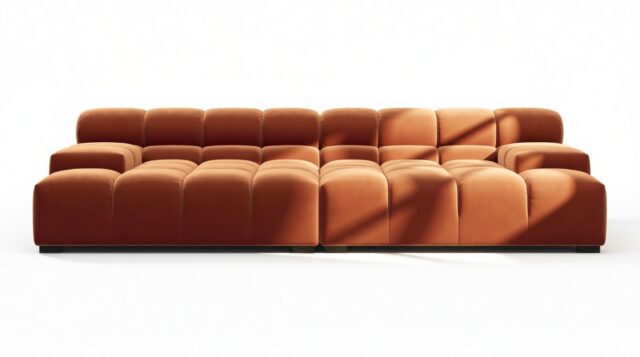 The Tufty – Spice Velvet, Extra Deep Sofa – Sectional