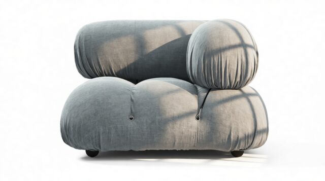 The Bellini – Cerulean Chenille, Right Corner