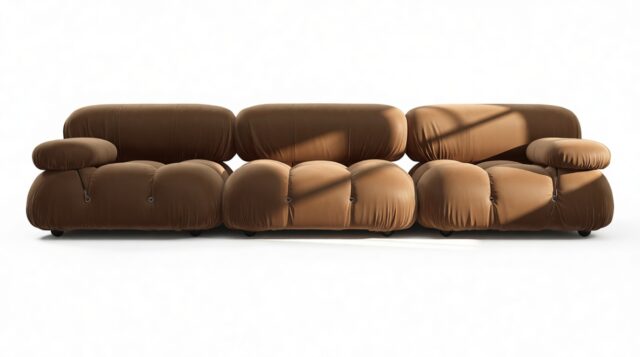 The Bellini – Mocha Velvet, Three Seater Sofa