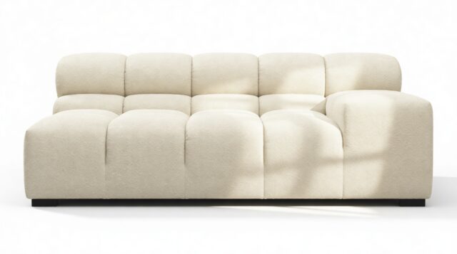 The Tufty – Eggshell Boucle, Extra Large Armrest (Right)