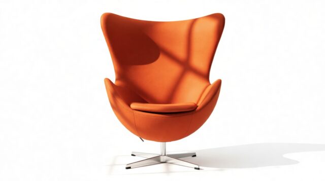 The Jacobsen – Burnt Orange Wool, Lounge Chair
