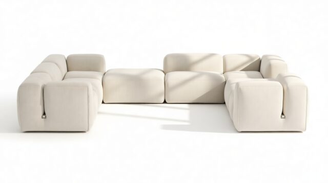 The Le Mura – Natural Linen, Eight Seater (Left)