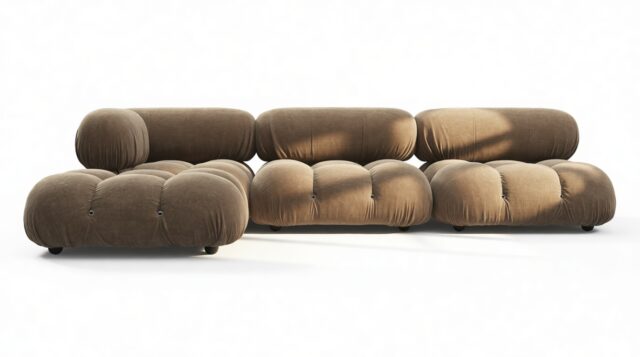 The Bellini – Cappuccino Brown Chenille, Sectional (Left Chaise)