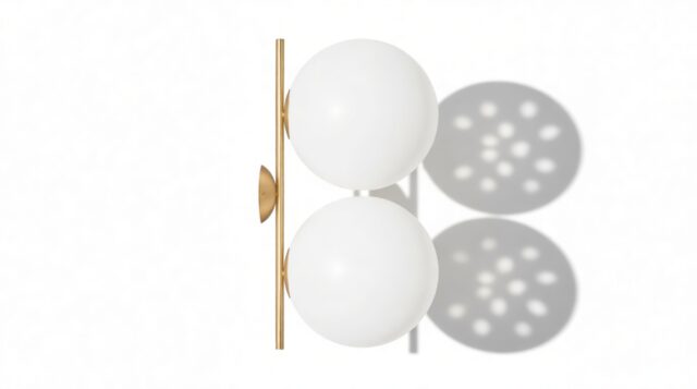 The IC – Brass, Double Wall And Ceiling Light